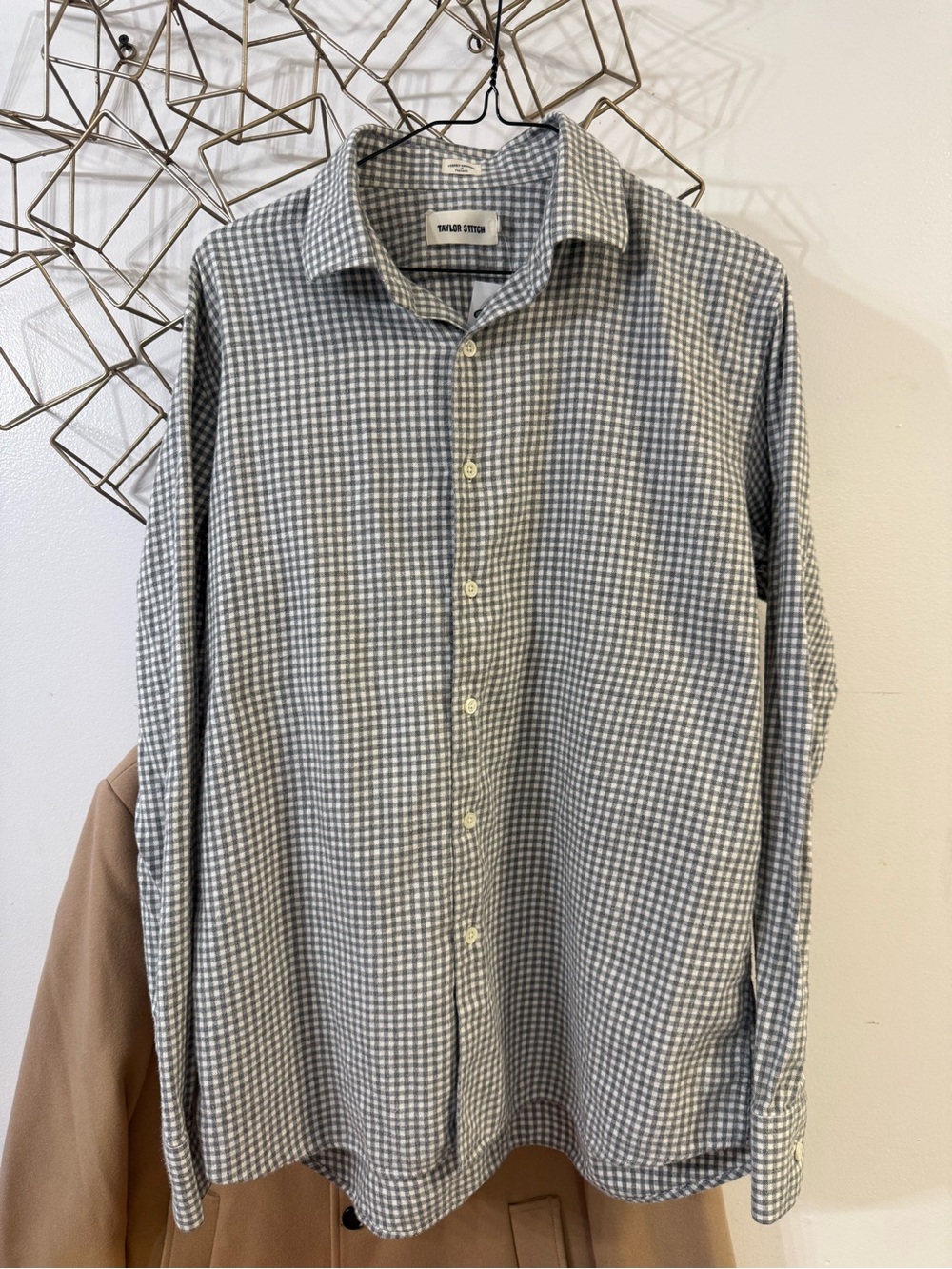 Taylor Stitch Gray Gingham Button-Down Shirt